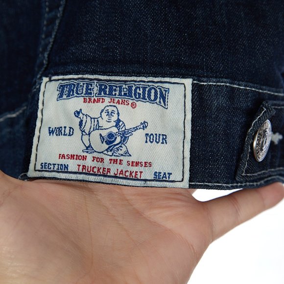 True Religion Denim Jean Trucker Jacket Women's XS - Picture 7 of 10